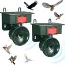 2026 Solar Ultrasonic Bird Repellent Devices IP65 Bird Repeller Outdoor Motion Activated Bird Deterrents for Outside Pigeon Repellent Woodpecker Goose Deterrent for Rooftops Porch Patio Balconies(2)