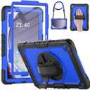 HXCASEAC Case for Samsung Galaxy Tab A9+ Plus 11 Inch, Protective with Screen Protector/Hand Strap/Pen Holder, Sturdy Shockproof for Samsung A9 Plus Tablet Case SM-X210 SM-X216 SM-X218 - Blue