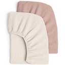 Lulu Moon Muslin Crib Sheets - Fitted Crib Mattress Sheets for Boys and Girl - 28"x 52", 2 Pack