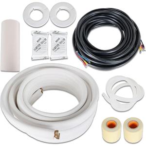 findmall 50FT Air Conditioning Tubing Hose Extension 3/8 and 5/8 Inch
Insulated Copper Hoses, With Accessories, Fit for Mini Split Air Conditioner