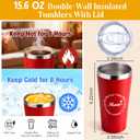 Birthday Gifts for Mom from Daughter Son,Mom Gifts Set w/Handmade Crochet Sunflower & Insulated Tumbler,Cool Women Gifts Ideas for Mothers Day,Unique Presents for Mom,Mommy,Mother in Law (Red)