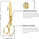 Grand Opening Ribbon-Cutting Ceremony Kit Includes Gold Scissors, Flower Ball, Red Ribbon & White Gloves,Suitable for all ribbon-cutting and inauguration ceremonies (Mirror Polished Handle)