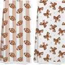 Coquette Brown Football Bow Kitchen Towels 16x24 in Set of 2, Football Gifts for Women Decorative Hand Towels for Bathroom Kitchen, Gifts for Sports Lovers Fan Dish Tea Towel