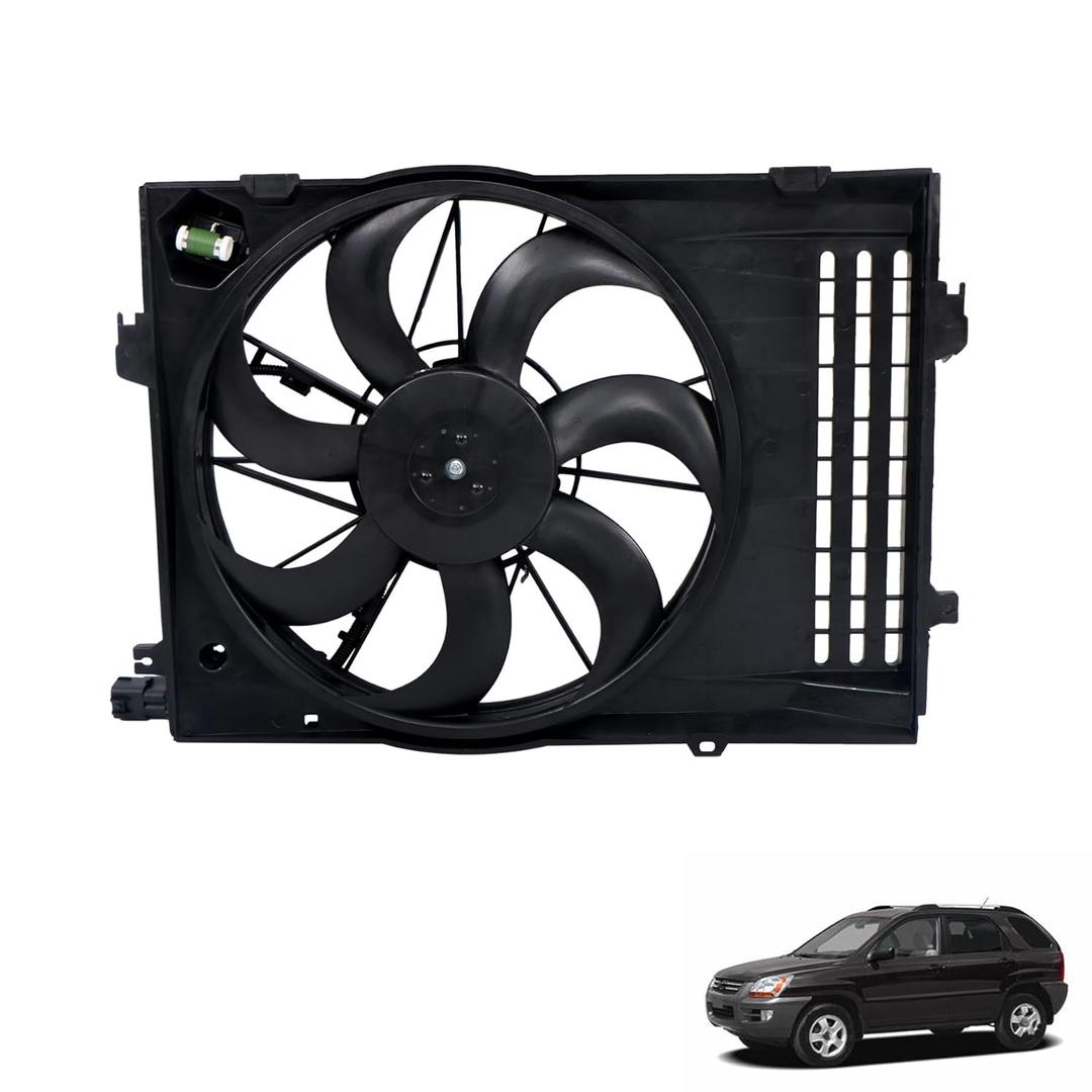 munirater Radiator Cooling Fan Replacement for Sportage 2005-2008 Replacement for Tucson 2005-2008