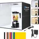 PULUZ Light Box Photography, 20x20 inch Portable Photo Studio Light Box, Professional Dimmable Quick Charge USB-C Photo Booth with 200 LED Lights & 12 Color Backdrops Photo Box for Product Photography