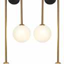 Globe Glass Wall Sconce Lighting 2-Lights Gold Modern Brushed Brass Wall Mount Light Mid Century Beside Wall Lamp with Glass Shade for Loft Living Room Bedroom (2 Pack)