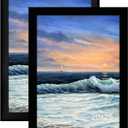 LUCKYLIFE 20x25 Picture Frame, Wall Hanging Poster Frames, Display Pictures 20 x 25 without Mat, Pack of 2, Black