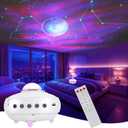 Galaxy Projector Star Projector 12 Zodiac Constellations, 4 Aurora Color Combinations, Dynamic Star Clusters, Bluetooth Speaker. for Bedroom, Living Room, and Party Night Light Projector.