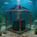 Pond Filter BoxPond Pump Filter,Anti-Clogging Cube Filter BoxOutdoor Pond Filters for Pond, Waterfall, Koi Pond and Swimming Pool (10Inch)