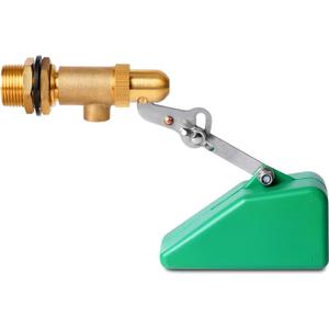 Brass Float Valve 3/4 Inch Water Float Valves with Adjustable Arm, Livestock Water Tank Float Valve Switch Brass Float Ball Valve Shut Off Pool Auto Fill Valve for Automatic Waterer