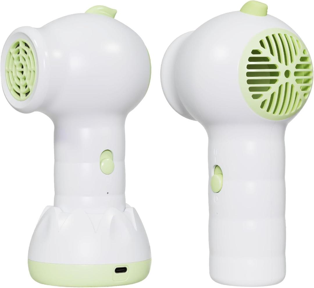 Cordless Baby Hair Dryer, Rechargeable Mini Blow Dryer with Charging Base, 100F Gentle Airflow, Low Noise Safe for Newborns & Kids, Portable Travel Hair Dryer for Infant Skin & Diaper Care