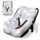 TANOFAR Baby Car Seat Cover Liner, Infant Carseat Cover Liner and Protection for Boys Girls, Universal Fit Car Seat Protective Cover, Soft Comfortable, Machine Washable, Grey Elephant