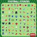 5 x Football Stickers for Kids - 100 PCS Football Party Decorations for Super Game Bowl 2027 | Game Day Party Favors Supplies Decor - Toys Games Gifts Crafts for Toddlers