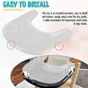 High Chair Tray Cover Compatible with Stokke Tripp Trapp Chair with Cup Holder - Smooth Surface and Strong Suction - Made with Food-Safe Plastic (BPA BPS BPF Lead Phthalate Free) - Clear