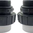 21063-200-000 2" MIP x 2" PVC Hi Temp Union Compatible with Pentair Whisperflo and Intelliflo Swimming Pool and Spa Pumps High Temperature Unions (2 pack)