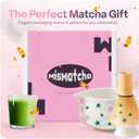 Matcha Whisk Set with Stars - 6 Piece Ceramic Matcha Set with a Bowl, Whisk, Stand, Spoon and Sifter - Designed in the UK - Gift Set