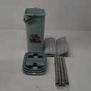 Mop and Bucket with Wringer Set, Flat Squeeze Mop and Bucket System for Home, Wet & Dry Use Wall Mop System with 4 Microfiber Pads, Separates Dirty & Clean Water Handimop Bucket Set for Floor Cleaning