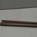 1-1/8 Inch Diameter Wood color Curtain Rods with Cap Finial, 72-144'' Telescoping Faux Wood Design Double Curtain Rods for window width 68-140 inch, 1 pack
