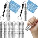 Tujoe 6 Sets Father's Day Christian Gift for Men Bulk Man of God Flashlight with Bible Verse Card Religious Illumination Themed Gifts Inspirational Keychains for Men Church,Not Include Battery