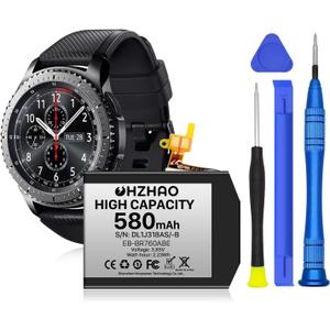 Battery for Samsung Gear S3 Frontier Battery 580mAh(SM-R760) 2025 Upgrade High Capacity, Replacement Battery for SM-R770, BR760, R765 with Professional Repair Tool Kit