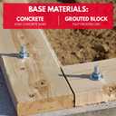 3/8" x 3" Zinc-Plated Wedge Anchors for Concrete and Cement | Heavy-Duty 3/8 Concrete Anchors (Box of 50)