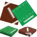 Football Paper Napkins Party Decorations - 40 Pack, 6.5 Inch 3-Ply Disposable Napkin with 20 Football Pattern & 20 Field Design, Game day Table Decor for Luncheon, Dinner, Dessert, Cocktail, Birthday