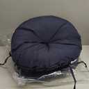 Outdoor Bistro Chair Cushions Set of 2, 15 inch Tufted Round Seat Cushions with Ties, Waterproof Chair Pad for Patio Deck Furniture