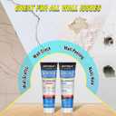DIYSELF 18 Pack Drywall Repair Kit, Rapid Wall Patch Repair Kit with 2 Spackle Tubes & 6 Wall Patches, Drywall Putty for Nail Holes, Sheetrock, Home Repair, Wall Plaster, Hole Filler, Spackling Paste
