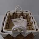 Set of 3 Water Hyacinth Home Decor Indoor Storage Baskets 