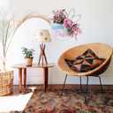 Idyllic Easter Wreaths for Front Door, 16" Spring Pink Flower Wreath with Happy Easter Sign for Spring Summer Porch Window Wall Farmhouse Decor