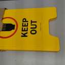 SmartSign Folding Floor Sign, Legend "Do Not Enter" with Graphic, 25" high x 12" wide, Black/Red on Yellow