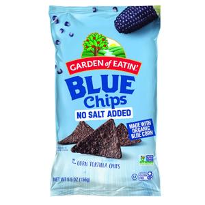 Garden of Eatin' Tortilla Chips, Unsalted, Blue Corn, 5.5 oz (Pack of 12)