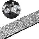 Serijoars Small Dog Collar with Rhinestone Crystal Diamond Colorful Bling Girl Puppy Cat Collars (L, Light Blue6)