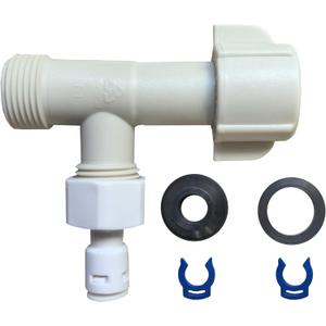 Bidet Toilet Seat T Adapter, Plastic T Valve Adapter for Bidet, 3 Way Valve, Tee Connector, Size 7/8 x 7/8 x 1/2 or 15/16 x 15/16 x 1/2