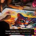 A1 Light Pad for Diamond Painting,10000+ LUX Super Bright,3 Colors &10 Level/Stepless Dimming Light Board Extra Large with UL Adapter for Diamond Painting,Drawing,Tracing,Sketching 34.5"X 23"