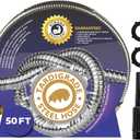 Tardigrade Metal Garden Hose 50 FT, Heavy Duty 304 Stainless Steel Water Hoses, Unmatched Durability, Flexible, No Kink & Tangle, Lightweight, Pet & Rust Proof for Outdoor Lawn Yard