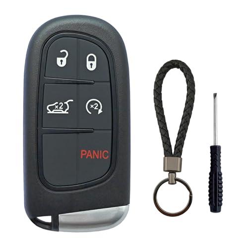 Replacement Key Fob Cover Case Fits for Jeep Cherokee 2014-2020 Keyless Entry Remote Control Key Fob Shell