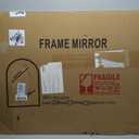 Vanity Bathroom Mirror for Wall, 40"x30" Arched Bathroom Mirror for Over Sink, Arched Metal Frame for Bedroom, Living Room, Entryway, Hanging or Leaning, Black