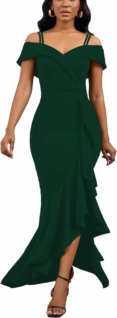 TDiooCor 2026 Women's Sexy Elegant Formal Dress Sleeveless Wedding Guest Bride Dresses, 2XL