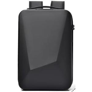Computer backpack, business travel backpack. Hard shell and waterproof, equipped with USB charging port and password lock, with expandable capacity. Bring you a wonderful travel experience. (Black)