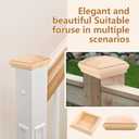 4x4 Wood Post Caps - Durable Fence & Mailbox Topper for Outdoor Decks and Fence Posts, 2-Pack (2)