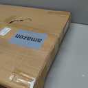 Frylr Small Folding Computer Desk  43.3 Inch Portable Table for Craft and Study, Lightweight Desk for Small Spaces, Foldable Laptop Table Built-in AC/USB Outlets for Convenience, Marble Greige