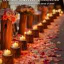 5plots Flameless Candles, 100 Pack LED Tea Lights Candles Battery Operated, Electric Tea Lights, Flameless Tealight Candles for Halloween Diwali Fall Christmas Wedding (Ivory Shell- Warm White Light)