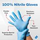 Dealmed Nitrile Gloves - Sky Blue Latex-Free (Black, L)