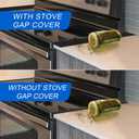 Silicone Stove Counter Gap Cover (2 Pack, 25in, Black), Non-Adhesive Heat Resistant Kitchen Stove Gap Filler, Easy Clean Silicone Gap Guard Seals Spills Between Counter & Stove