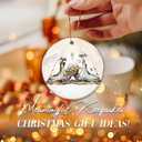 2 x Nativity Scene Ornament 2025  Holy Family Ornament  Mary Joseph Baby Jesus Keepsake  Christian Religious Christmas Dcor  Inspirational Faith Gift for Believers, Church, Family, Friends