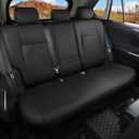 GIANT PANDA Custom Fit Rear Bench Back Seat Cover for Toyota Corolla 2020 2021 2022 2023 2024 Hybrid (LE,SE,XLE), Luxury Seat Covers for car, Faux Leather Polyester Fiber Interior Cover in Black