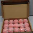 Menkxi 15 Pcs Christmas Velvet Balls 1.97 Flocked Christmas Hanging Ornaments Handmade Velvet Balls Xmas Tree Ornaments Xmas Tree Bulbs for Wedding Anniversary Party (Pink)