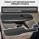 12472876 Front Driver Side Door Armrest Handle Compatible with 1999-2006 Chevy Suburban Silverado Sierra Tahoe Avalanche Escalade & GMC Yukon, Front Left Side Door Arm Rest with Handle, Dark Gray