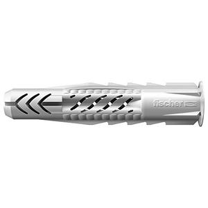 fischer Universal Plug UX 3/8 x 2 3/8" (10x60mm) 50pcs Without Rim Plastic Nylon (Knotting or Expanding) Use in All Solid, Hollow and Board Building Materials